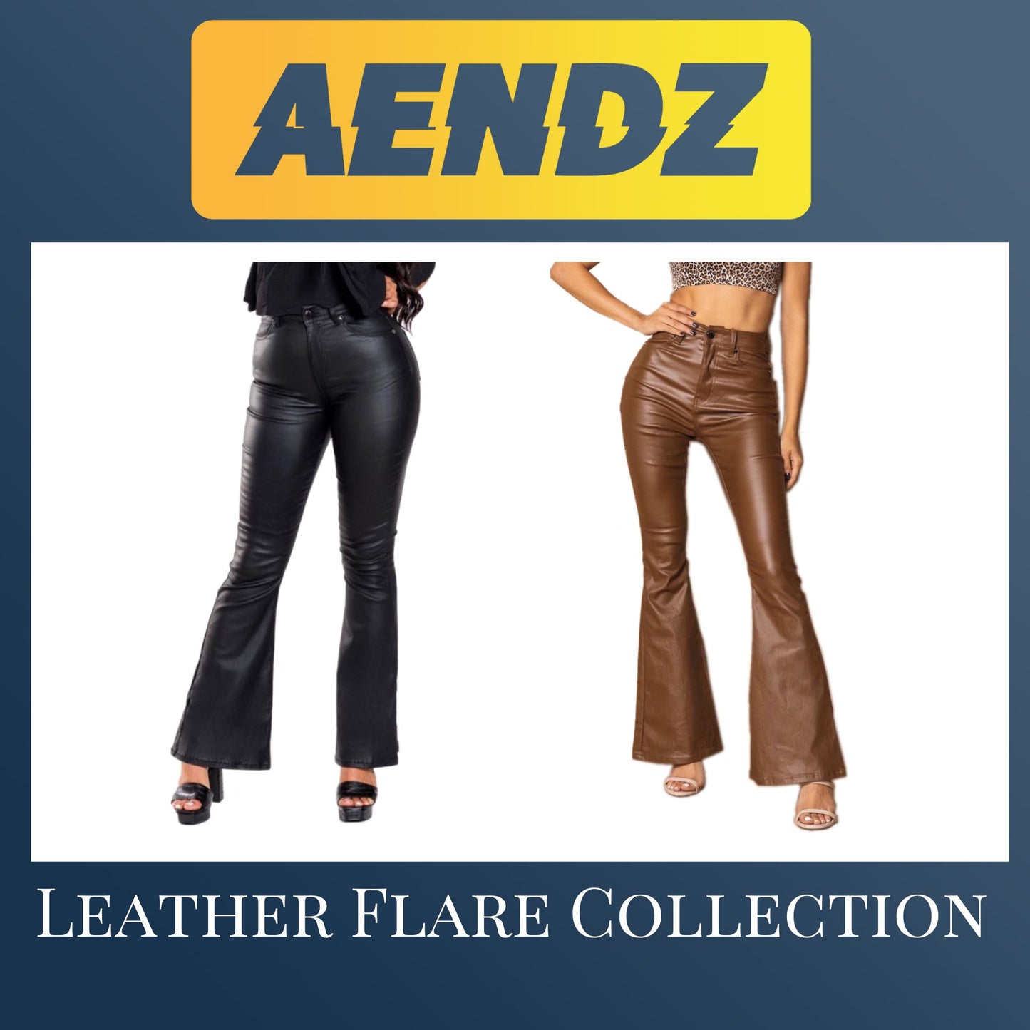 Faux Leather Flare Pants