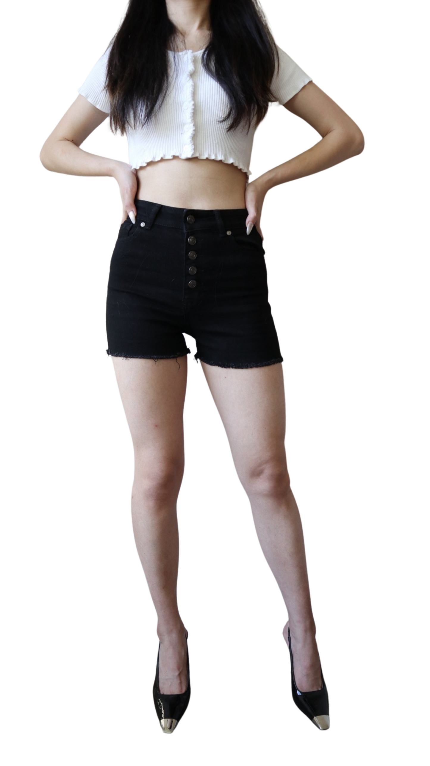 Black High Waisted Shorts