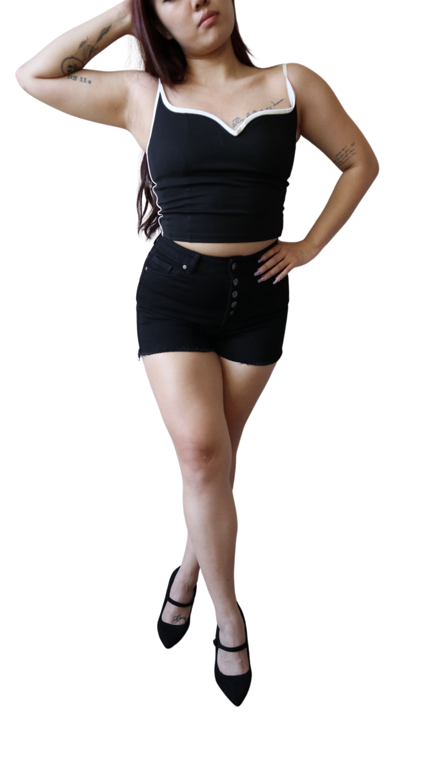 Black High Waisted Shorts